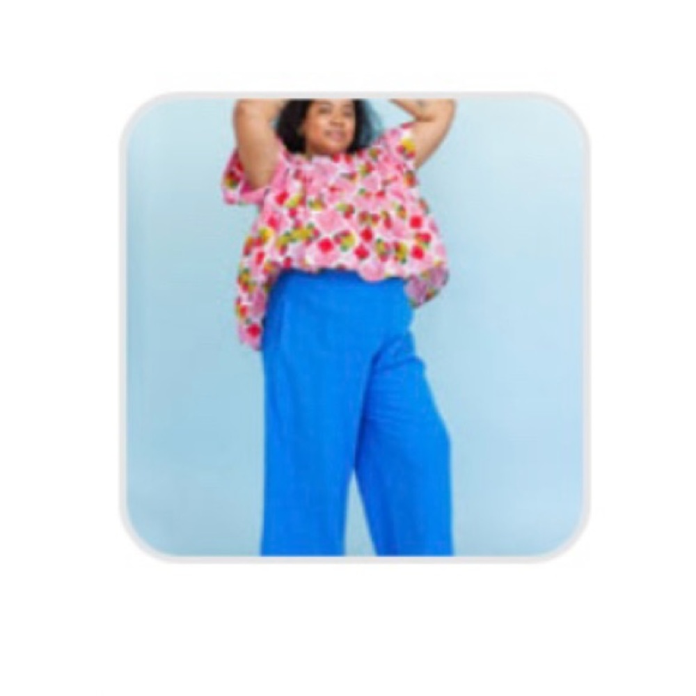 Nettle Studios Mid Easy Pant in Cobalt Linen Large Regular Length - Picture 6 of 13